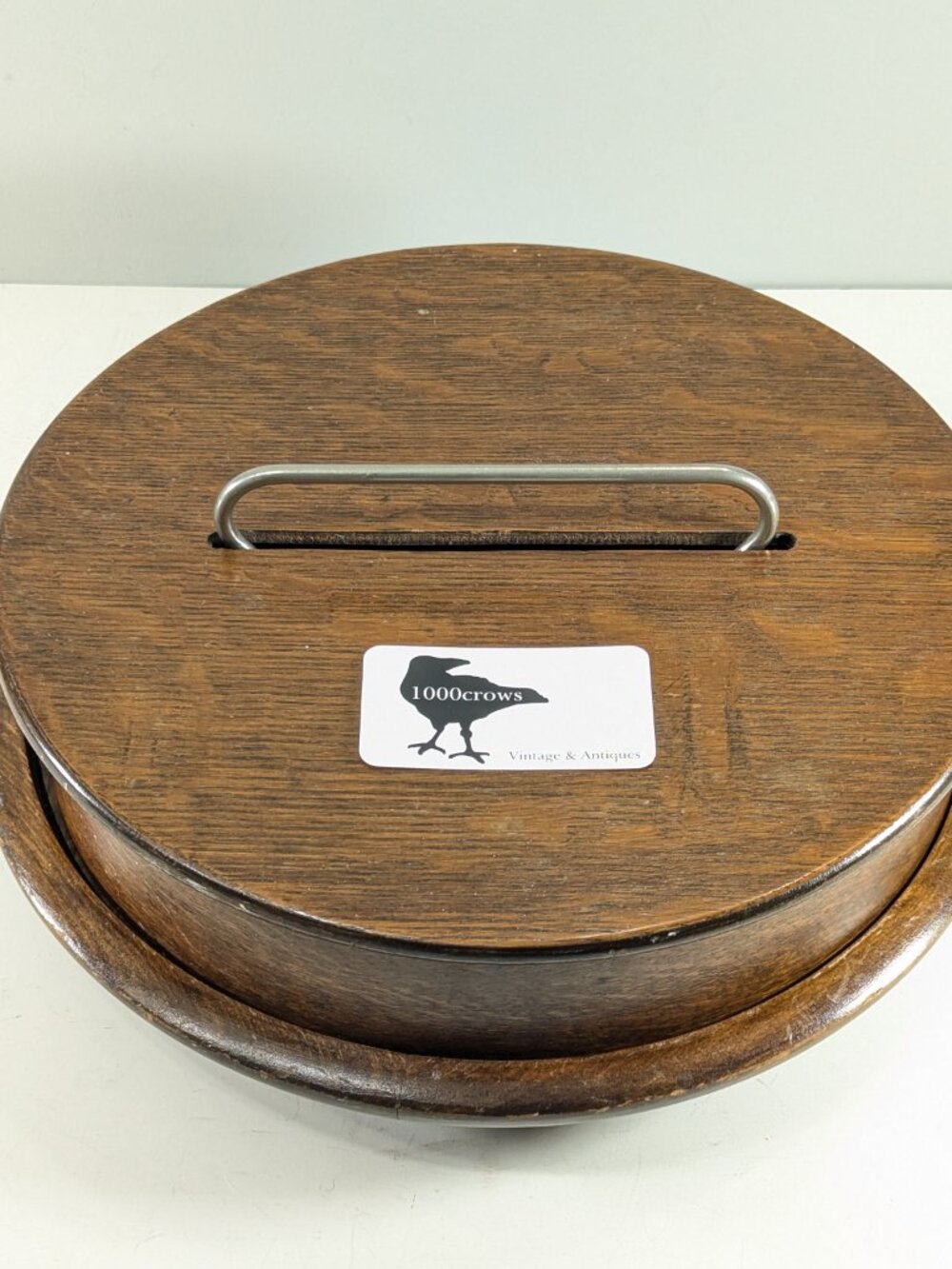 1896 Wooden Communion cup tray, Victorian Lord's Supper church caddie - Picture 13 of 14